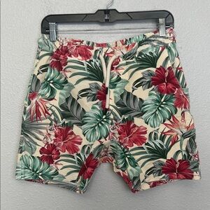 Pullin Floral Casual Drawstring Short Multicolor Size Small